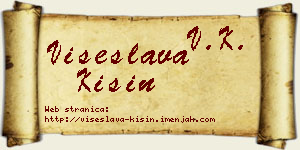 Višeslava Kisin vizit kartica
